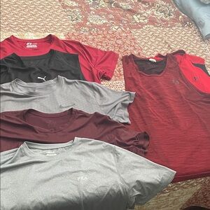 “Active wear” Under Armour, Russell, Nike, Puma, Fila Men's Tank Tops and Shirts